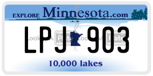 LPJ903 license plate in Minnesota