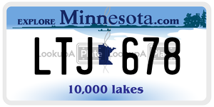 LTJ678 license plate in Minnesota