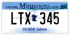 LTX345 license plate in Minnesota