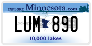LUM890 license plate in Minnesota