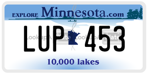 LUP453  license plate in MN