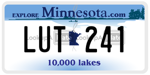 LUT241  license plate in MN