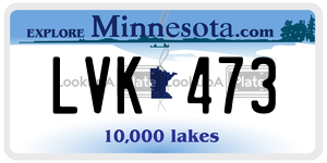 LVK473 license plate in Minnesota