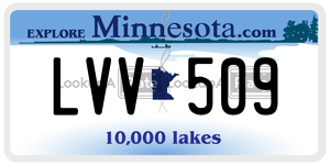 LVV509  license plate in MN
