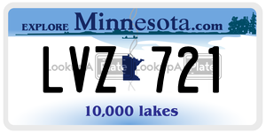 LVZ721 license plate in Minnesota