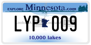 LYP009  license plate in MN