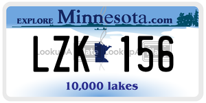LZK156 license plate in Minnesota