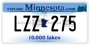 LZZ275 license plate in Minnesota