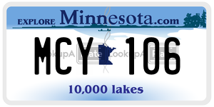 MCY106  license plate in MN