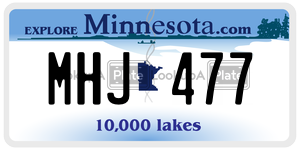 MHJ477 license plate in Minnesota