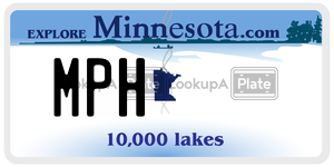 MPH license plate in Minnesota