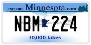 NBM224  license plate in MN