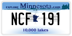 NCF191  license plate in MN