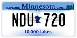 NDU720  license plate in MN