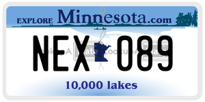 NEX089  license plate in MN