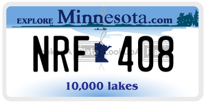 NRF408  license plate in MN