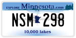 NSM298  license plate in MN