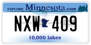 NXW409 license plate in Minnesota