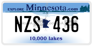 NZS436  license plate in MN