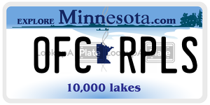 OFCRPLS  license plate in MN