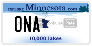 ONA  license plate in MN