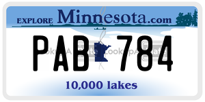 PAB784  license plate in MN