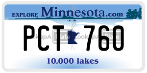 PCT760  license plate in MN