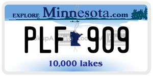 PLF909 license plate in Minnesota
