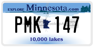 PMK147 license plate in Minnesota