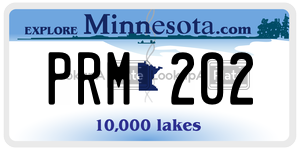 PRM202  license plate in MN