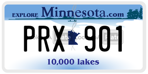 PRX901  license plate in MN