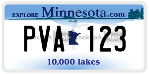 PVA123  license plate in MN