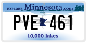 PVE461  license plate in MN