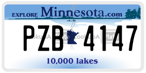 PZB4147  license plate in MN