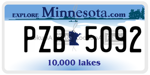 PZB5092 license plate in Minnesota