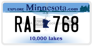 RAL768 license plate in Minnesota