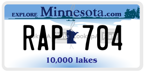 RAP704  license plate in MN