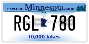 RGL780  license plate in MN