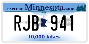 RJB941  license plate in MN