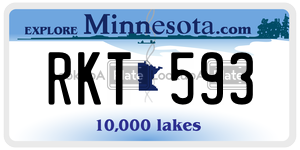 RKT593  license plate in MN
