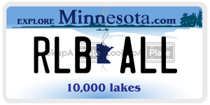 RLBALL license plate in Minnesota