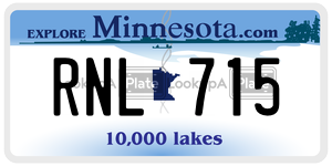 RNL715  license plate in MN
