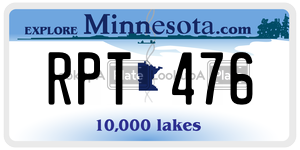 RPT476  license plate in MN