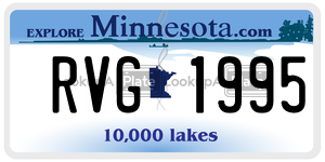RVG1995  license plate in MN