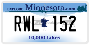 RWL152  license plate in MN