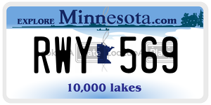 RWY569  license plate in MN