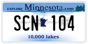 SCN104  license plate in MN