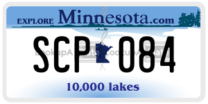 SCP084  license plate in MN