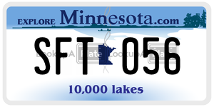 SFT056  license plate in MN