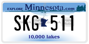 SKG511 license plate in Minnesota